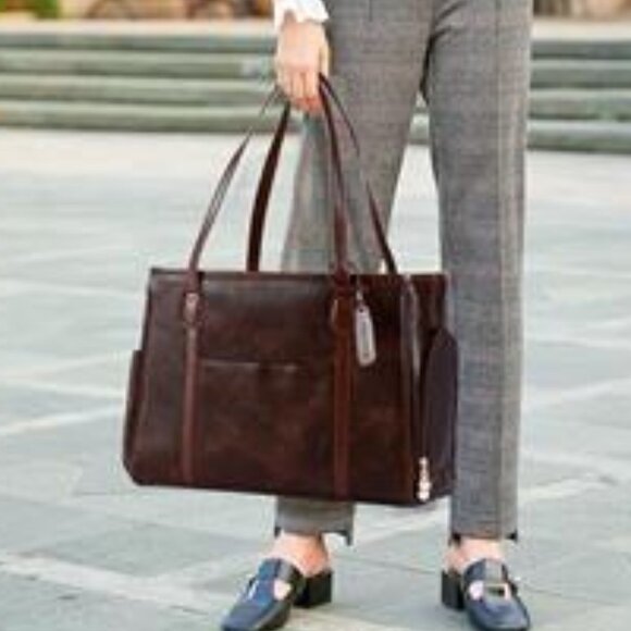 NEW Brown Genuine Leather Pet Carrier Bag Tote Purse - Picture 5 of 7